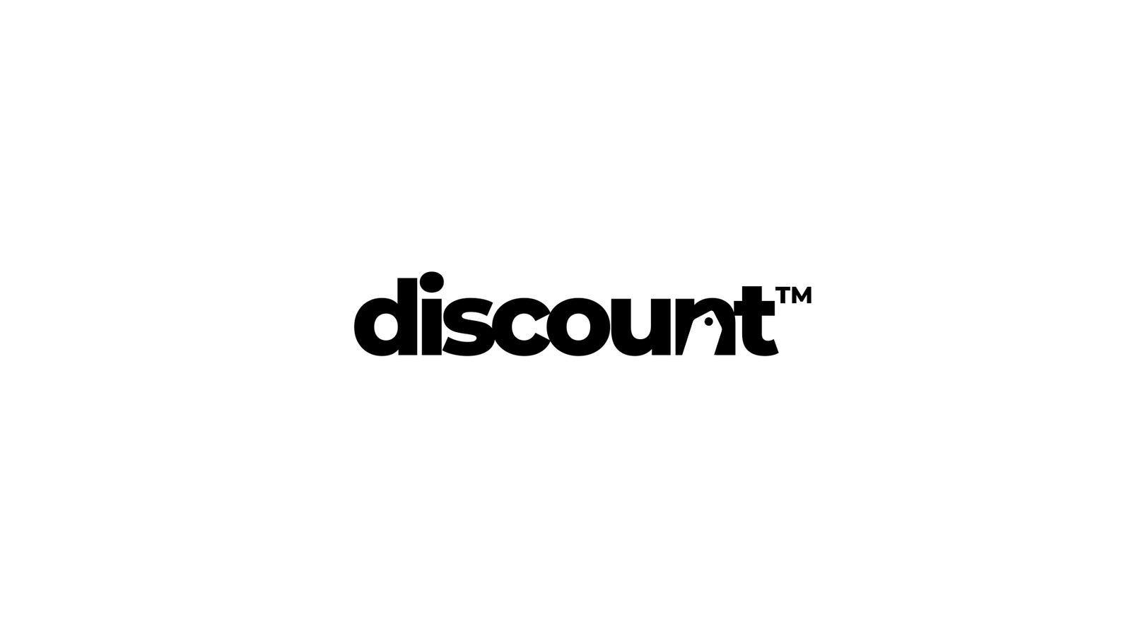 black white simple discount logo